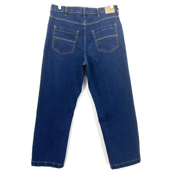 Duke Haband Classic Fit Jeans Men's Size 36 Straight Fit Dark Wash Stretch Denim - Picture 2 of 10